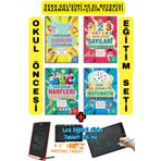 GÖNÜL YAYINCILIK 3-6 YAŞA UYGUN EĞİTİM VE BOYAMA SETİ(ÇİZGİ ÇALIŞMALARI-MATEMATİK-HARFLER-SAYILAR)4 BÜYÜK KİTAP