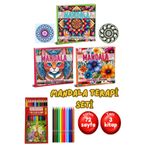 GÖNÜL YAYINCILIK Mandala Terapi Her Yaşa Uygun Boyama Seti -3 Kitap Ve Kalem Hediye