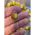 Gönülden Tasarım 1.5 cm Sarı Renkli Metal Sedefli Yaprak Delikli Boncuk 100 Adet