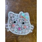 Gönülden Tasarım 10X11 cm Güpürlü Boncuklu Nakış Işleme Kedi Aplike Arma Yama Dikiş Aksesuarı