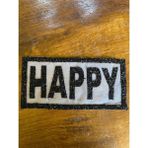 Gönülden Tasarım 11X22 cm Transparan Happy Yazı Aplike Arma Yama Dikiş Hobi Aksesuarı