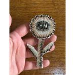 Gönülden Tasarım 11X6 cm Taş Boncuk Işleme Çiçek Arma Yama Dikiş Aksesuarı