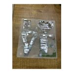 Gönülden Tasarım 16X17 cm Tül Pul Payetli Kesilebilir Love Kalp Aplike Arma Yama Dikiş Hobi