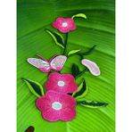 Gönülden Tasarım 21X16 cm Ütü Ile Yapışan Nakış Işleme Arma Yama Dikiş Hobi Aksesuarı - Pembe