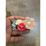 Gönülden Tasarım 8X4 CM TASARIM İNCİ BONCUKLU ÇİÇEKLİ YAKA İĞNESİ TÜRBAN İĞNESİ BROŞ Yeşil