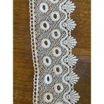 Gönülden Tasarım Beyaz Güpür Desenli Şerit Aplike Tül Şerit Inci Boncuklu Şerit Aplike (1 Metre) - EN 8