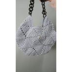 Gönülden Tasarım El Örgüsü Motifli Kadın Omuz Çanta 35X35 cm - 35 x 35 cm - Açık Mavi