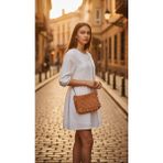 Gönülden Tasarım Özel Tasarım Deniz Kabuğu Inci Kulp Kağıt Ip Plaj Çanta 47X30 cm - STANDART - Renkli