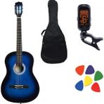 Gonzales 9-15 Yaş 98cm Klasik Gitar Seti Kılıf + Akort Cihazı + Pena - Mavi