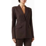 Good American Sculpted Blazer, Kadın Zarif Bel Kesimli-Modern Şık Ceket - Kahverengi