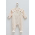 Good Baby Önden Fermuarlı Tulum - Caramell - TE1833 - Bej - 1 - 3 Ay - TE1833-BEJ-1 - 3 Ay Bej