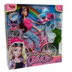 Good Girl Aksesuarlı Bisikletli Bebek