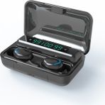 Good Shop F9-5C Tipi Siyah Solunum Işığı Dijital Ekran Tws Bluetooth Kulaklık