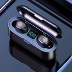 Good Shop Tws Bluetooth Kulaklık Mini Kulak Sporları Koşu Kulaklıkları Kablosuz Kulaklık Hd Çağrı 1200MAH Şarj Kutusu ile 9d Stereo Müzik (Yurt Dışından) - Siyah