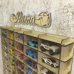 Good Sign Pleksi Kapaklı 1/64 Ölçek 50ARAÇ Hotwheels Matchbox Metal Araç Uyumlu Model Oyuncak Araba Rafı - Akçaağaç