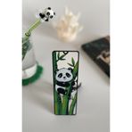 Good To Glow Sevimli Panda Bambu Üzerinde Kitap Ayracı - Doğa Orman Hayvanları Minimal Stil