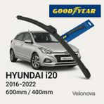 Good Year 2’li Set Muz Tipi Silecek Takımı Hyundai I20 2016-2022 Ön Cam Sileceği 600MM-400MM