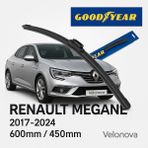 Good Year 2’li Set Muz Tipi Silecek Takımı Renault Megane 2017-2024 Ön Cam Sileceği 600MM-450MM