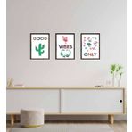 Goods Vibes Only Tasarım Duvar Panosu 3'lü Set