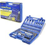 Goodyear 94 Parça Lokma Anahtar Takımı Profesyonel, Ergonomik ve Tam Donanımlı Set - Gümüş - Tek Ebat