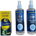 Goodyear Araç Bakım Seti (Buğu Önleyici + Buz Çözücü + Klima Temizleyici) - Siyah