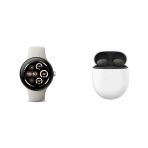 Google Paketi - Pixel Watch 3 (Cilalı Gümüş Alüminyum Kasa - Porselen Bant - 45 mm LTE) ve Pixel Buds Pro 2 Kulaklıklar (Hazel)