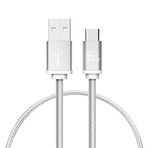 Google Pixel, Pixel XL, Apple Macbook, ChromeBook Pixel, Nexus 6P / 5X, LG G5, HTC 10 USB-C (6 Feet: Gümüş) için USB Tip C Kablo, LAX Gadgets 6 Ft (2M) Örgülü Kablo
