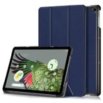 Google Pixel Tablet 11" 2023 ile Uyumlu Kılıf, Tablet için Üç Parçalı Akıllı Kılıf, Ultra İnce Hafif Stand Sert PC Arka Kapak Folyo Kılıf, Otomatik Zy (Koyu Mavi)