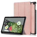 Google Pixel Tablet 11 inç 2023 ile Uyumlu Kılıf Çıkan Üç Katlı Akıllı Tablet Kılıf, Ultra İnce Hafif Stand Sert PC Arka Kabuk Folyo Kapak, Auto zy (Gül Altın)
