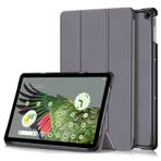 Google Pixel Tablet 11 inç 2023 ile Uyumlu Kılıf Üç Katlı Akıllı Tablet Kılıfı, Ultra İnce Hafif Stand Sert PC Arka Kabuk Folyo Kapak, Otomatik zy (Gri)