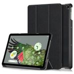 Google Pixel Tablet 11 inç 2023 ile Uyumlu Kılıf Üç Katlı Akıllı Tablet Kılıfı, Ultra İnce Hafif Stand Sert PC Arka Kabuk Folyo Kapak, Otomatik zy (Siyah)