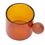 GOOHOCHY Çay Bardağı Seyahat Konteyneri 1 Bilgisayar Cam Kahve Fincanı Şeffaf Espresso Kupaları Benzersiz Kupası Çay Kupaları Cam Kahve Kupa Cam Kupası Içme Kabı Ahşap Sap Içecekler Gözlük