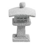 GOOHOCHY Mini Heykel Minyatür Çin Japon Pavyonu Heykel Peri Zen Bahçe Aksesuarları Taş Asya Kulesi Bonsai Akvaryum Peyzaj Dekoru