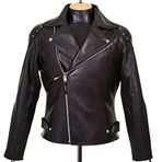 Goose Jim Mad Max Rockansky Mel Gibson Siyah Motorcu Motosiklet Deri Ceket, siyah, XL