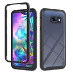 Gopirus LG V50S ThinQ 5G ile Uyumlu Kılıf, Hafif Darbeye Dayanıklı Koruma Telefon Kılıfı Çift Katmanlı Sert PC Kapak Yumuşak Silikon Tampon Tam Gövde Kılıfı Siyah