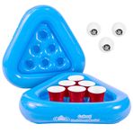 GoPong Havuz Pong Rafı, yüzen Beer Pong Seti, 2 Sal ve 3 Pong Topu Dahil