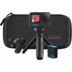 Gopro HERO10, 5k, Siyah Paket - Manyetik Döner Klips, Şarj Edilebilir Pil (2), Kısa (Tripod + Tutma Yeri) ve Taşıma Çantası Içerir