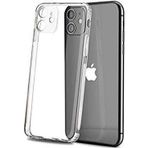 Gor İphone 12 Mini 5.4 İnch Kılıf Kamera Korumalı Şeffaf Silikon Kılıf-(5775)