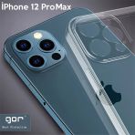 Gor İphone 12 Pro Max 6.7 İnch Kılıf Kamera Korumalı Şeffaf Silikon Kılıf-(5775)