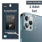 Gor İphone 13 13 3D Tempered Cam Kamera Koruyucu 2Adet Set-(5775)