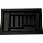 Gör Seç 75 cm x 49 cm Çekmece Içi Düzenleyici Kaşıklık Siyah 70X40'A Kadar Kesilebilir Organizer