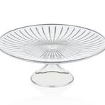 Gordion M06563-Ab Ayaklı 26 Cm Servis Tabağı Accademia Platin