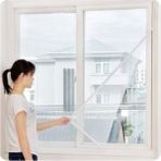 Gördur (1 Adet) 130X150 cm Hazır Pencere Sinekliği 4 mt Cırt Bant Hediye Tak Çıkar Tül Sineklik 1 Adet 1ADET