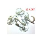 Gördur (10 Adet) Küçük 3Cm Vantuz Öpücük Askı Cam