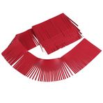 GORGECRAFT 2.18 metre genişliğinde PU deri saçak Trim brezilya çift taraflı püskül saçak kenar şerit DIY el sanatları dikiş elbise giyim etek el çantası süsleme ev parti dekorasyon kırmızı