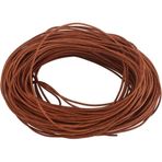 GORGECRAFT 25 m x 1 mm Sığır Derisi Deri Kordon Hakiki Yuvarlak Deri İpler Boncuk Örgülü İpler Halhal Kolye Anahtarlık Boyunluklar Takı Yapımı Kendin Yap El Sanatları, Peru
