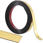 GORGECRAFT 5 m* 15 mm altın kalıp Trim soyma ve sopa esnek ayna sınır kendinden yapışkanlı dekoratif şerit duvar tavan zemin paneli dolap karo kenar köşe gardırop çerçeve kalıplama