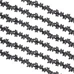 GORGECRAFT 5 Metre Siyah Yıldız Dantel Trim Beyaz Püskül Venedik İşlemeli Kurdele Çiçek Polyester Dikiş Tığ Kumaş Nakış Düğün Aplike Yama Sticker DIY El Sanatları Sevgililer Günü Hediyesi