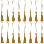 GORGECRAFT 60 adet mini yer imi püsküllü 9 cm küçük anahtarlık polyester püsküller ip halkalı kitap ayracı, küpe, takı üretimi, hediyelik eşya, mezuniyet kutlamaları, kıyafet dikmek için
