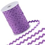 GORGECRAFT 75 m 5 mm Ric Rac Süsleme Dalgalı Bükme Bandı Rick Rack Püsküllü Lila Zikzak Kenar Örgü Süsleme Dalgalı Polyester Kemer Bandı Amatör Dikiş El İşi Hediye Paketleri Kurdele